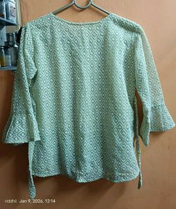 Stylish Embroidered V-Neck Tunic Top
