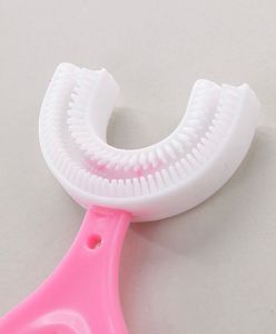 Pink U-Shaped Children's Toothbrush