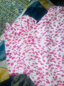 Halter neck Top White And Pink Colour