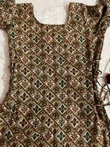 Desi side corset short Kurti
