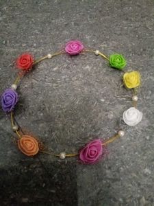 Floral Hair Crown with Pearls