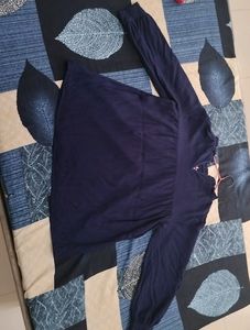 Navy Blue 3/4th Sleeves Top
