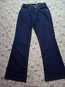Dark Wash Wide Leg Denim Jeans