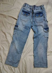 Light Wash Cargo Jeans