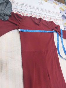 Maroon jumpsuit