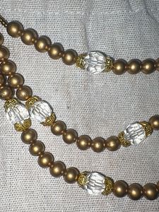 Elegant Gold Layered Beaded Necklace Set
