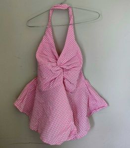 Pink Backless Cute Top