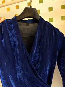 Stunning Blue shimmer Wrap Top