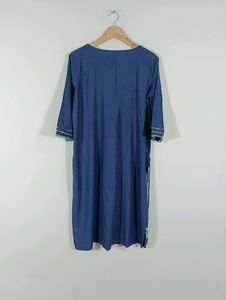Navy Blue Printed Kurta (Women)