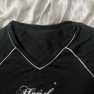 Black Stretchable Activewear Top