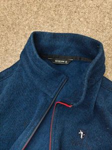 Men's Blue Fleece Zip-Up Jacket