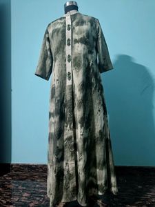 Maxi Dress With Stone Work Buttons