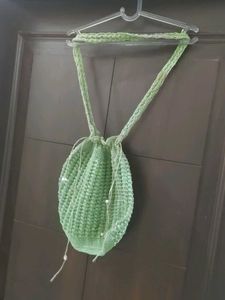 Handmade Crochet Crossbody Bag Parrot colour
