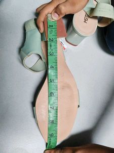 Mint Green Block Heels Sandals