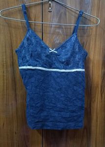 Blue Lace Camisole Top