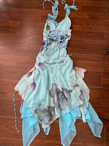 Reselling Handmade Assymetrical Floral Dress