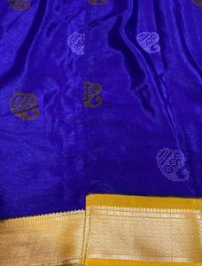 Vibrant Purple Joint Saree with Gold Border