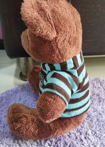 Cute Teddy Bear with Striped Sweater