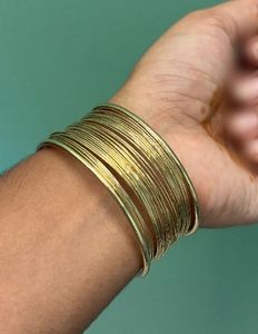 Gold Wire Cuff Bracelet