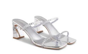 Silver Heeled Sandals