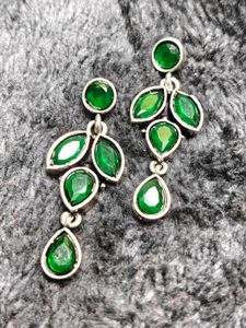 Kayan Green Stone Dangle Earrings