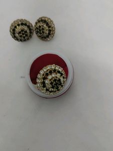 Rhinestone Stud Earrings - Vintage Style