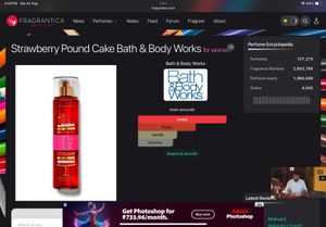 Bath &amp; Body Works🍓🍰Strawberry Pound Cake Mist
