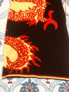 Dragon Print Knit Bodycon Dress