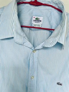 Classic Blue Striped Lacoste Shirt