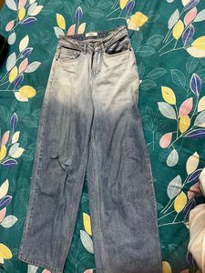 Stylish Wide Leg Ombre Jeans