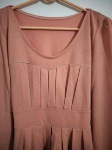 Peplum Top with Puff Sleeves