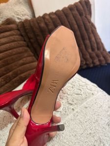 Zara Red Patent Mules