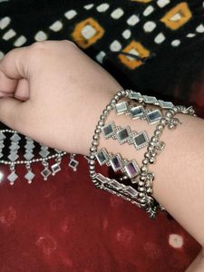 Mirror Work Choker Necklace &amp; Earrings Set