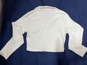 Stylish White Long Sleeve Top