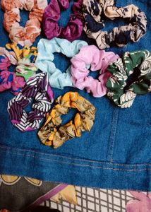 Colorful Scrunchie Hair Tie Bundle