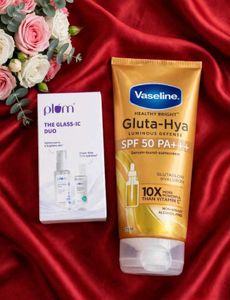 Plum Glass-ic Duo + Vaseline SPF 50 Combo