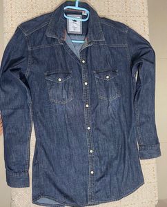 Men's Dark Wash Denim Shirt