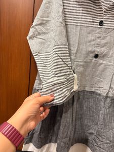 Striped Casual linen  Dress