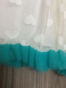 Sparkling White Tulle Dress with Hearts