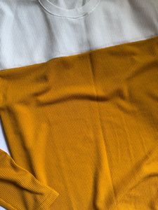 Color Block Ribbed Long Sleeve Top