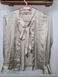Satin Bow Neck Blouse