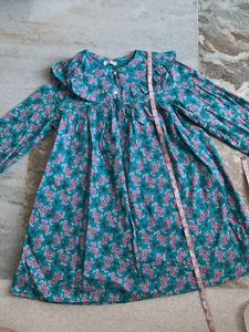 Chic Teal Floral Print Dress