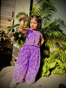 Adorable Purple Printed Outfit