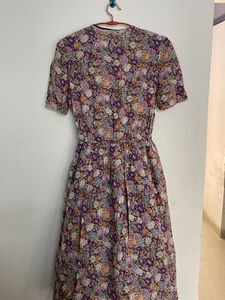 Vintage Floral Print Dress