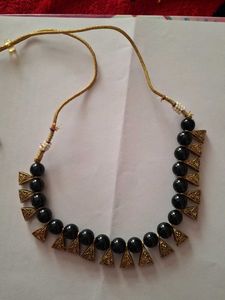 Black Beaded Necklace
