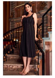 Label Swish Sleek Black Sleeveless Dress
