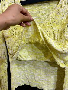 Yellow Cropped cute top