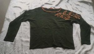 Embroidered Long Sleeve Top