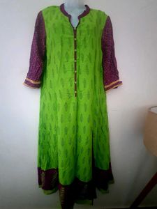 Green Purple Kurta