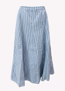 Blue Striped Maxi Skirt